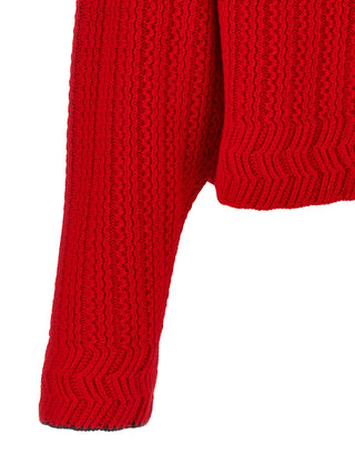 Chloé Red Wool Cardigan