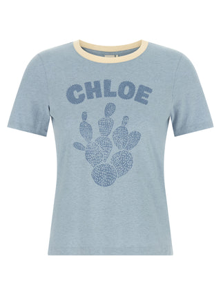Chloé Blue Cotton T-Shirt