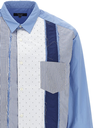 Comme Des Garçons Blue Cotton Blouse