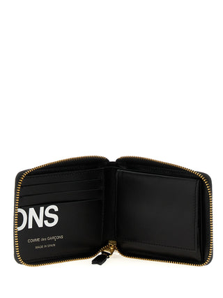 Comme Des Garçons Huge Logo Leather Zip Wallet