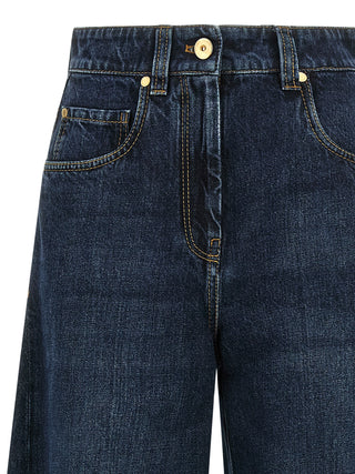 Brunello Cucinelli Wide Barrel Cotton Jeans