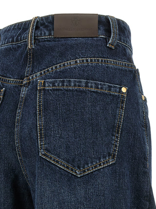 Brunello Cucinelli Wide Barrel Cotton Jeans