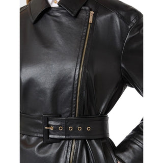 Max Mara Nappa Leather Biker Jacket