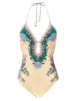 Zimmermann Indra Crochet-Trimmed One-Piece Swimsuit