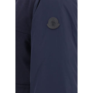 Moncler Blue Wool Oves Aries Shell Jacket