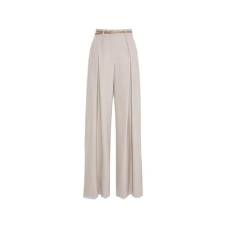 Max Mara Wide-Leg Stretch Virgin Wool Trousers