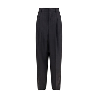 Ami Paris Pleated Wide-Leg Wool Pants