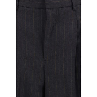 Ami Paris Pleated Wide-Leg Wool Pants