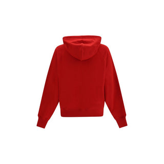 Ami Paris Boxy Fit Embroidered Cotton Hoodie