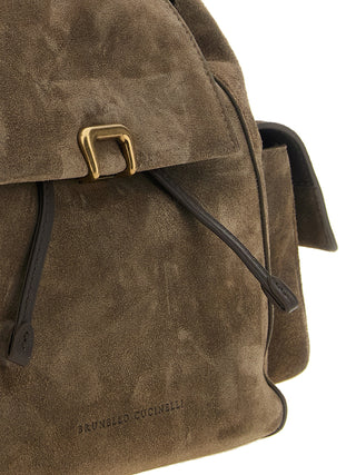 Brunello Cucinelli Sartorial Suede Backpack