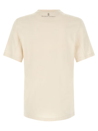 Brunello Cucinelli White Cotton T-Shirt
