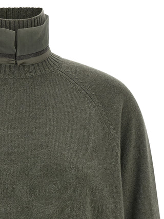 Brunello Cucinelli Bicolor Cashmere Cardigan