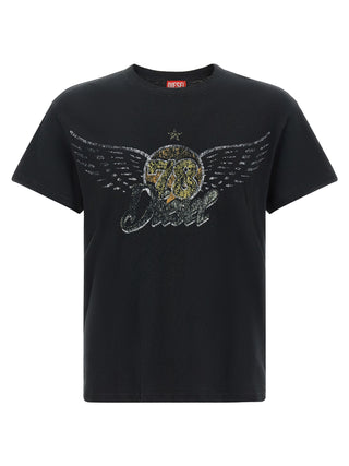 Diesel Black Cotton T-Shirt