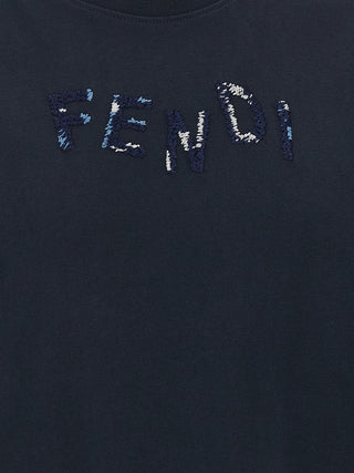 Fendi Blue Cotton T-Shirt