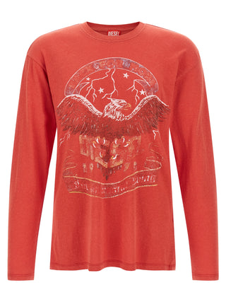 Diesel Red Cotton T-Shirt