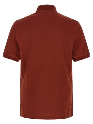 Brunello Cucinelli Red Cotton Polo Shirt