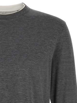 Brunello Cucinelli Gray Silk T-Shirt