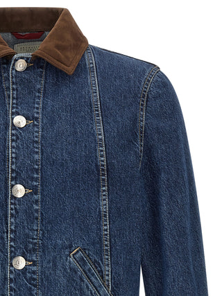 Brunello Cucinelli Blue Cotton Denim Jacket