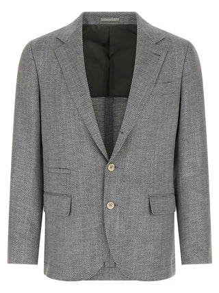 Brunello Cucinelli Gray Wool Blazer