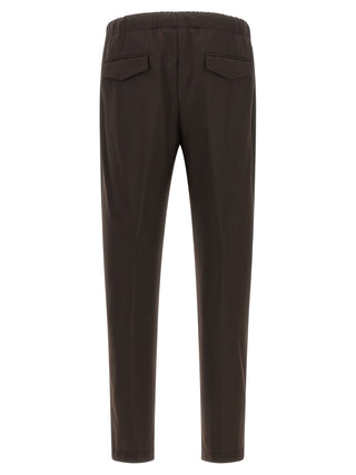 Lardini Brown Virgin Wool Casual Pants