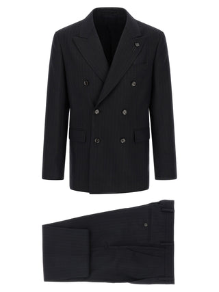 Lardini Blue Virgin Wool Two-Piece Suit