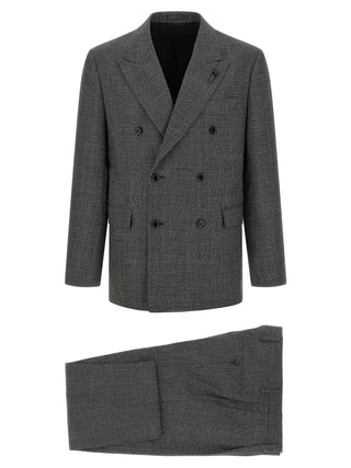 Lardini Gray Virgin Wool Two-Piece Suit
