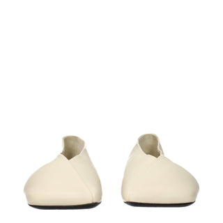 Jil Sander Vintage-Effect Leather Ballet Flats