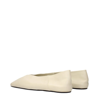Jil Sander Vintage-Effect Leather Ballet Flats