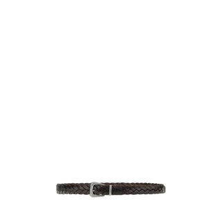 Brunello Cucinelli Brown Calf Leather Bos Taurus Regular Belt