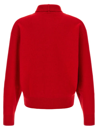 Jacquemus Red Merino Wool Cardigan