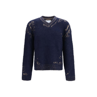 Maison Margiela Acid-Wash V-Neck Sweater