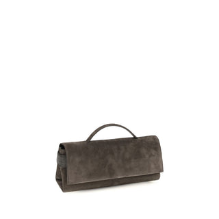 Brunello Cucinelli Essence Suede Top-Handle Bag