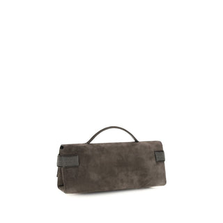 Brunello Cucinelli Essence Suede Top-Handle Bag