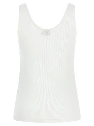 Chloé Logo Embroidered Ribbed Cotton Tank Top