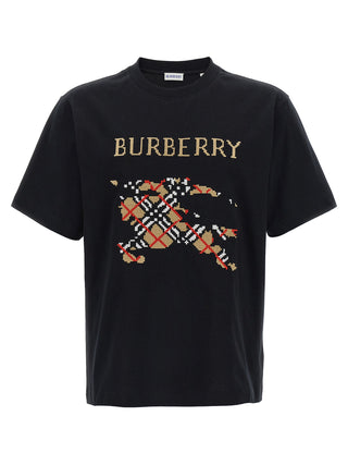 Burberry Check Equestrian Knight Cotton T-Shirt