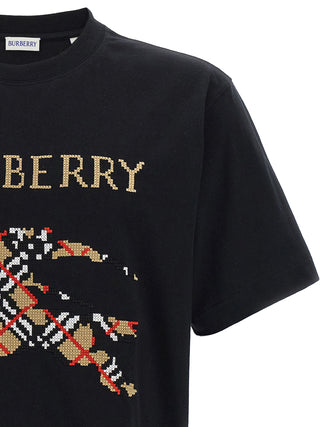 Burberry Check Equestrian Knight Cotton T-Shirt