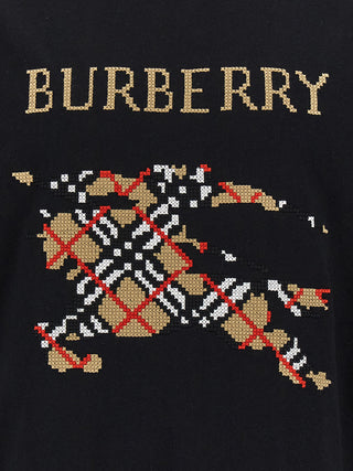 Burberry Check Equestrian Knight Cotton T-Shirt