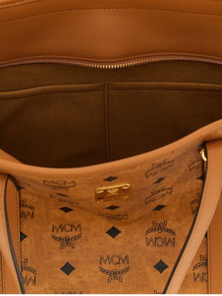 MCM Brown Polyethylene Tote Bag