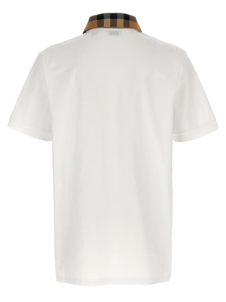Burberry White Cotton Polo Shirt
