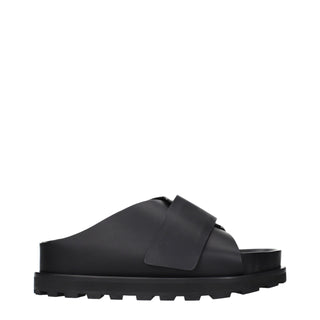 Jil Sander Leather Strap Slippers