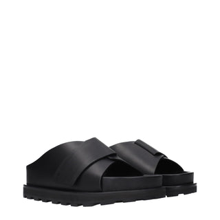 Jil Sander Leather Strap Slippers