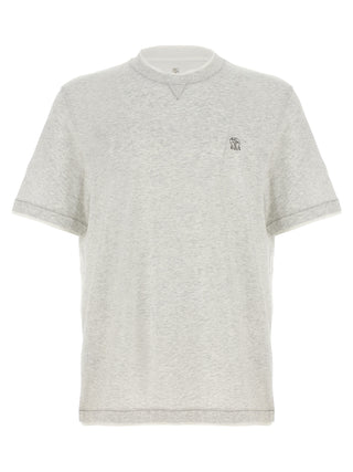 Brunello Cucinelli Gray Cotton T-Shirt