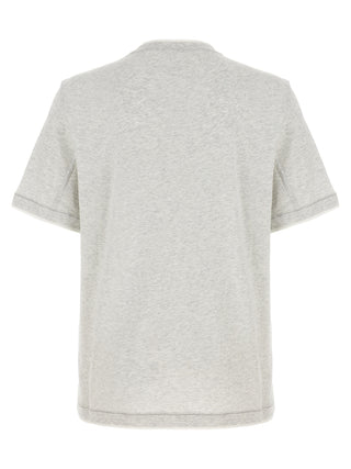 Brunello Cucinelli Gray Cotton T-Shirt