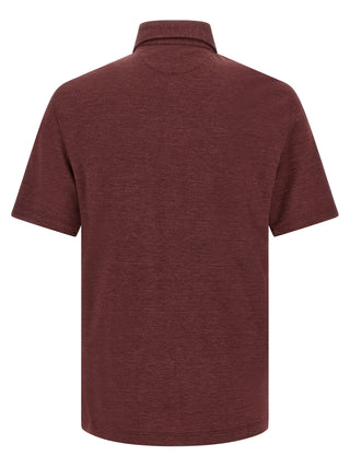 Brunello Cucinelli Bordeaux Virgin Wool Polo Shirt