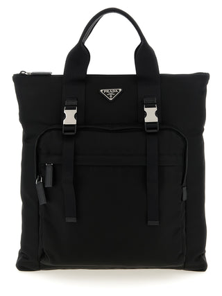 Prada Black Recycled Polyamide Tote Bag