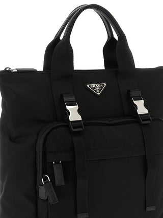 Prada Black Recycled Polyamide Tote Bag