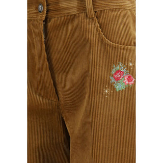 Forte_Forte Brown Cotton Casual Pants