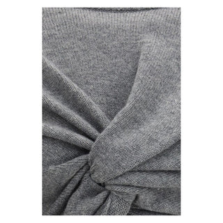 Balenciaga Ruched Crewneck Wool Sweater