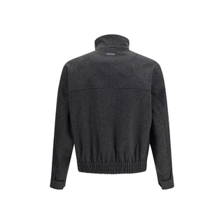 Lardini Gray Wool Oves Aries Bomber
