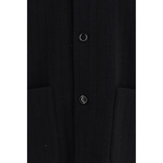 Lardini Black Wool Oves Aries Full-Length Jacket